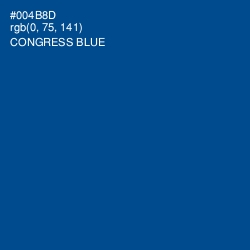 #004B8D - Congress Blue Color Image